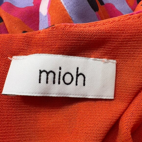 Mioh Women’s Cocktail Abstract Print Ruched Sheath Mini Dress Multicolor Size M - Picture 7 of 12